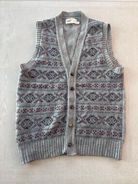 Winona Knits Vintage Means Vest Sweater Made in USA Grandpacore Grandpa Retro